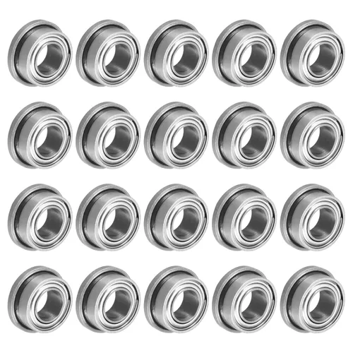 Vista 8 de uxcell Rodamiento de bolas con brida FR8ZZ, 4 rodamientos de brida ABEC1 de doble blindaje de acero cromado de 1/2 "x 1 1/8" x 5/16 pulgadas