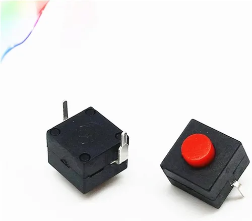 Vista 3 de Industrial Switches 5pcs Small Micro self Locking Small Micro self Locking 8 * 8 * 8.4 2 feet wit 2 feet with Lock Light Touch Switch Button Black