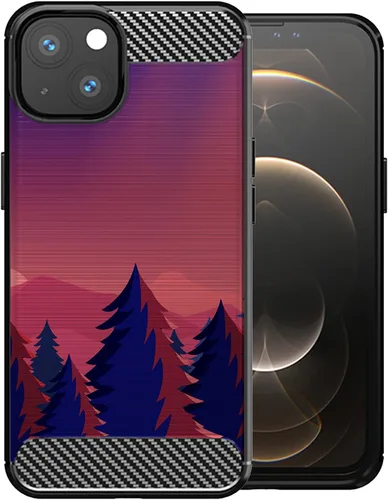 Vista 32 de CasesOnDeck - Funda compatible con Apple iPhone 13 Mini/iPhone 13 Mini, funda de diseño, delgada, negra, flexible, elegante, protección contra
