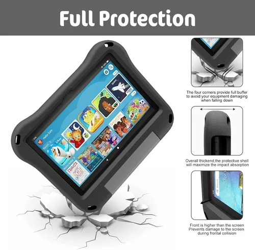 Vista 3 de DiHines - Funda para tablet de 8 pulgadas (compatible con 12ª/10ª generación, versión 2022/2020), fundas ligeras para niños con soporte para tableta