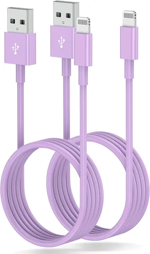 Vista 9 de Paquete de 4 cargadores de iPhone de 3 pies con certificación MFi de Apple, cable Lightning a USB de 3 pies, cable de carga rápida Apple de 3 pies