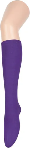 Vista 4 de Calcetines deportivos hasta la rodilla para mujer, para deportes al aire libre, medias altas hasta el muslo, calcetines casuales a rayas