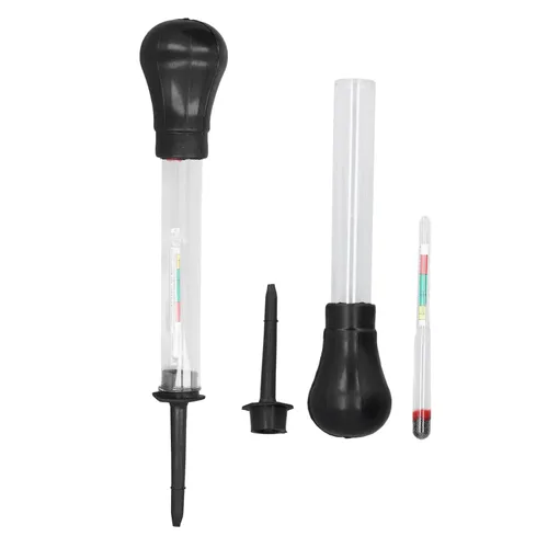 Vista 3 de Hidrómetro, 2 unids hidrómetro de vidrio electro medidor hidráulico 1.100-1.300 herramienta de medición para densidad de electrolitos, hidrómetros