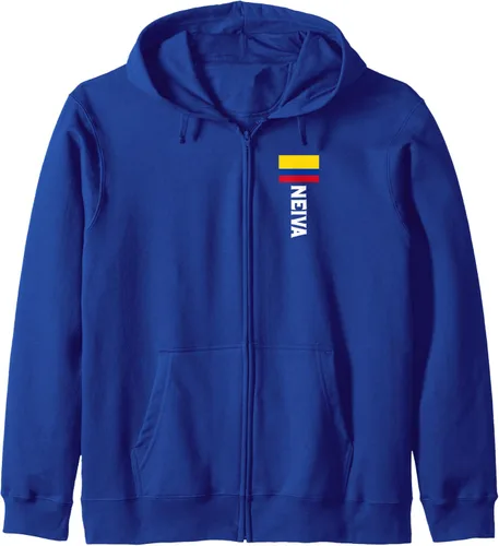 Vista 3 de Neiva Colombia - Sudadera con capucha para hombres colombianos, mujeres, niños Negro
