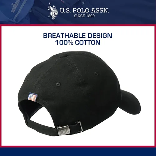 Vista 6 de Concept One U.s Polo Assn. Dad Hat, Embroidered Horse Logo Adjustable Adult Baseball Cap with Diagonal Accent Stripes