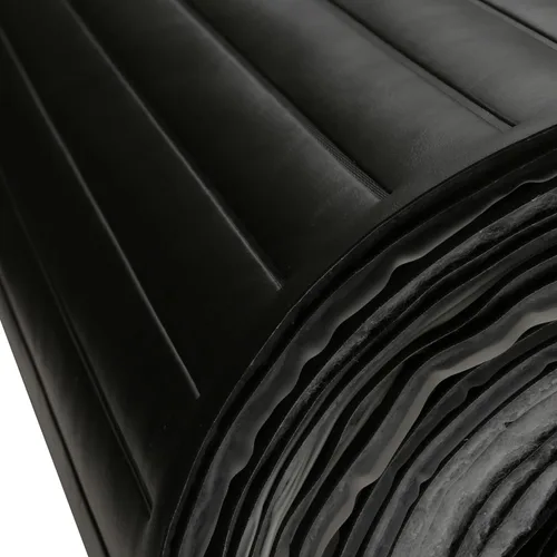 Vista 4 de Muestra negra plisada de la tela de tapicería del vinilo marino 3" x 3" barco auto