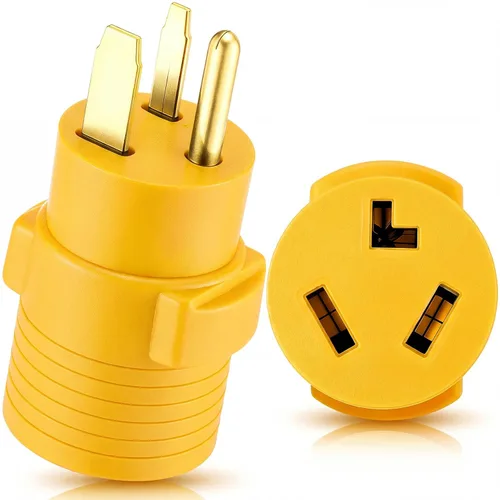 Vista 17 de Kanayu Adaptador de Secadora de 30 Amperios Compatible con Nema 6-50p a 10-30r Adaptador de Enchufe Macho de 3 Clavijas a Receptáculo Hembra de 3