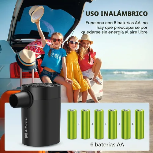 Vista 3 de AKSOUL Portable Air Pump for Inflatables: Electric Pumps for Air Mattress Air Bed Pool Floats Raft (Basic & Tiny & Upgraded)