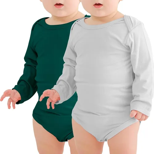 Vista 10 de Jimonda Rayón De Bambú Bebé Body Manga Larga Niño Niña Mameluco Suave Rubor y limón