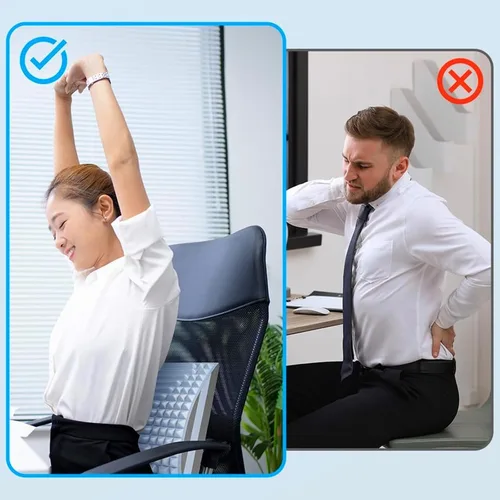 Vista 5 de Refresh - Corrector de postura para aliviar el dolor de cuello, espalda baja, espalda superior y hombros (azul)