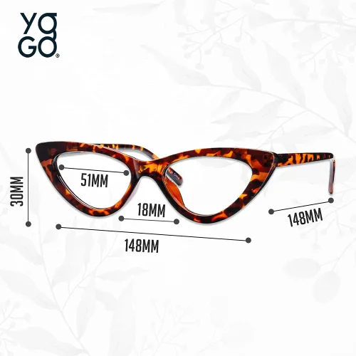 Vista 5 de Yogo Vision Reading Glasses Blue Light Blocking Cat Eye Eyeglasses Computer Readers Anti Eyestrain for Women 4 Pk