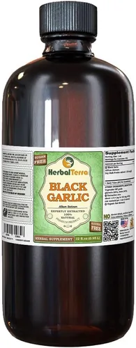 Vista 9 de Herbal Terra LLC Extracto líquido de bulbo seco de ajo negro (Allium Sativum), certificado orgánico, 2 onzas