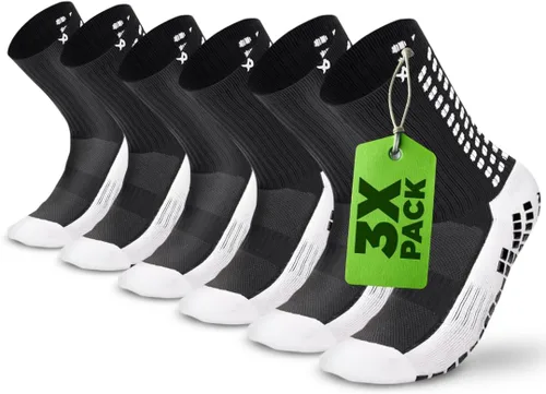 Vista 8 de LUX Sports Calcetines de Doble Agarre - Calcetines de Agarre para Fútbol para Hombres y Mujeres. Rendimiento y Comodidad GripArray
