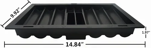 Vista 4 de Yuanhe Poker Chip Tray Holder - Blackjack Casino Poker Mesa Dealer Chips Rack Inserto