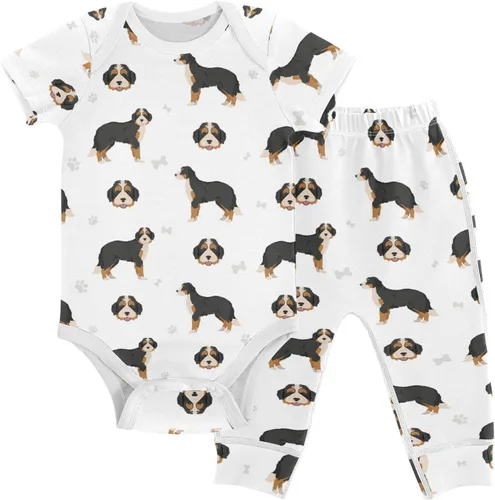 Vista 15 de vvfelixl Conjunto de mamelucos de bebé, pantalones y gnomo, hongo, manga corta, ropa de bebé para niños y niñas, 3M Multi1