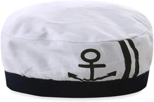Vista 3 de Mud Kingdom Conjunto de 2 piezas para bebé niño con gorro de uniforme náutico