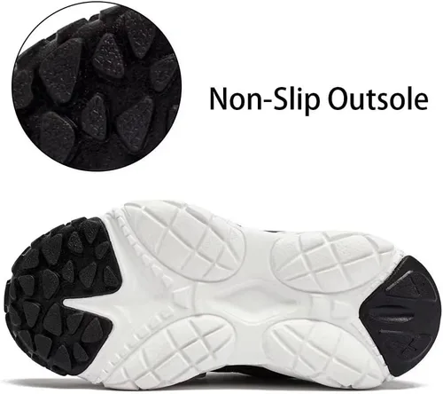 Vista 5 de HOBIBEAR Tenis deportivos para correr para niños y niñas, con velcro, ligeros y transpirables (niños pequeñosniños grandes)