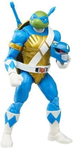 Vista 4 de Power Rangers X TMNT - Figuras de soldado de pie y guardabosques rojos