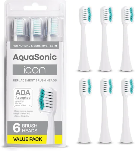 Vista 18 de AquaSonic Cabezales de cepillo de repuesto originales Icon Aceptado por ADA Compatible con AquaSonic Icon Cepillo de dientes 6 cabezales