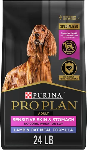 Vista 13 de Purina Pro Plan Comida para perros con piel sensible y estómago sensible Fórmula de harina de cordero y avena, bolsa de 4 libras