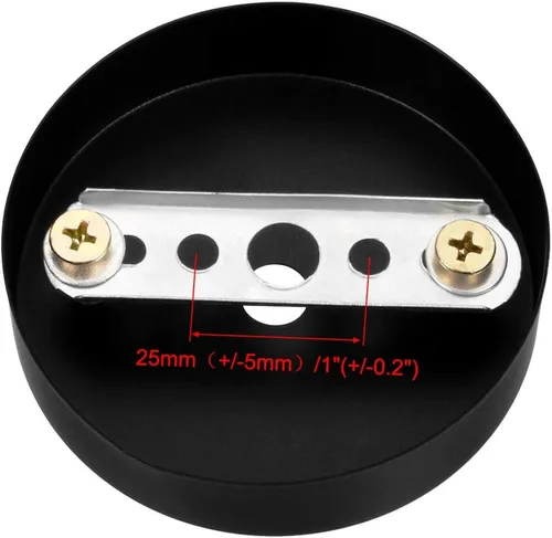 Vista 2 de uxcell Placa de luz de techo retro con base puntiaguda chasis disco colgante accesorios 3.150 inx0.787 in negro con tornillo