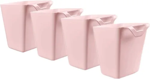 Vista 6 de Rikyo Paquete de 4 portavasos colgantes, cesta de almacenamiento de carrito, accesorios para carrito rodante, 4.75 x 4 pulgadas, contenedores