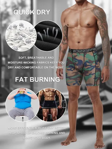 Vista 2 de Holure - Pantalones cortos de compresión para hombre, 3