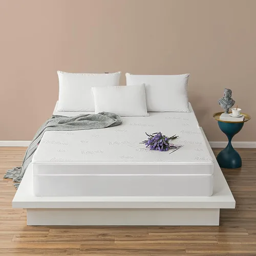 Vista 5 de Jet's Home Protector de colchón tamaño individual con cremallera, funda de colchón impermeable extraíble y ajustable de 360 grados para colchón de 9