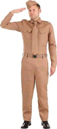 Vista 2 de Disfraz del ejército WW2 para adulto