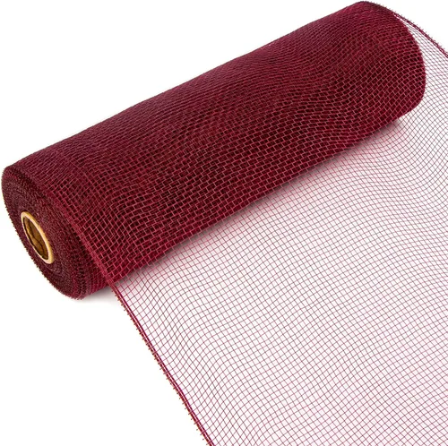 Vista 3 de Ribbli Cinta de malla beige, 10 pulgadas x 30 pies (10 yardas), uso para guirnaldas de corona de Pascua y decoración de otoño (no metálica)