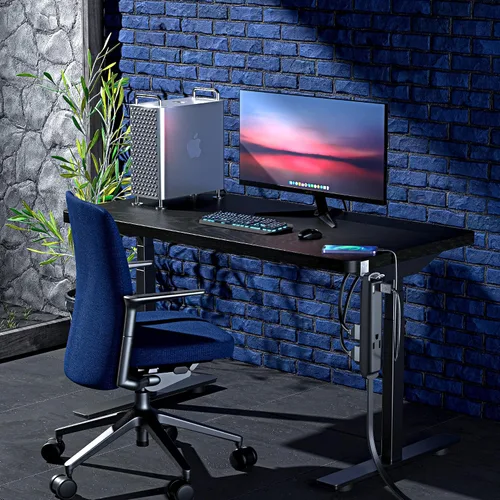 Vista 7 de Maximm Cable de extensión de 1 pie con puertos USB, enchufe plano giratorio 360, 3 salidas (2 puertos USB), conectado a tierra (negro)