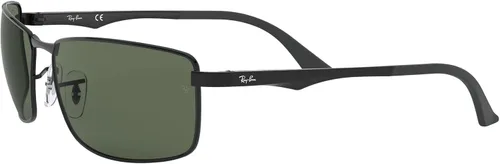 Vista 3 de Ray-Ban Gafas de sol rectangulares de metal RB3498 para hombre