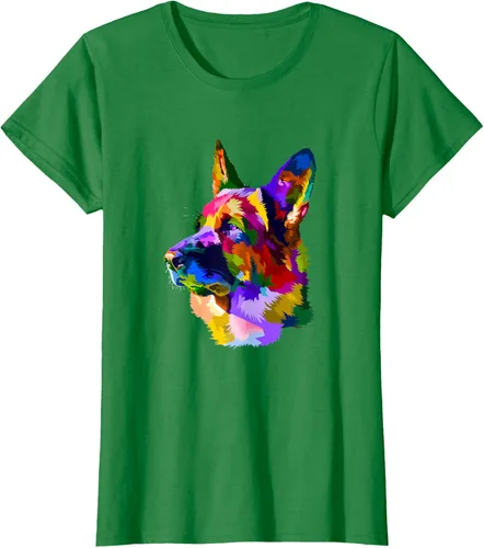 Vista 43 de Camiseta para dueño de perro de pastor alemán, Negro