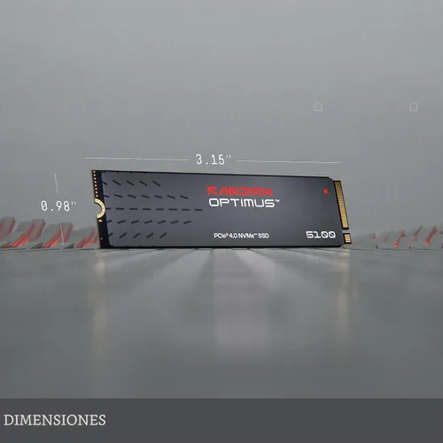 Vista 6 de Sandisk Optimus 5100 SSD NVMe de 2 TB, PCIe 4.0, M.2 2280