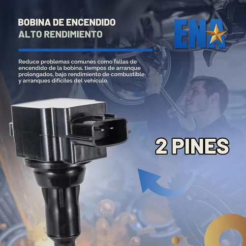 Vista 4 de ENA Juego de 4 bobinas de encendido 2.5 L4 compatibles con Nissan 2002 2003 2004 2005 2006 Altima, 02-08 Sentra XTrail, 2010 2011 2012 2013 Bobinas