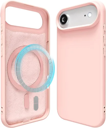 Vista 194 de oakxco Funda de silicona para iPhone 12 Pro Max, magnética, compatible con carga inalámbrica Magsafe, cubierta protectora de goma suave y delgada