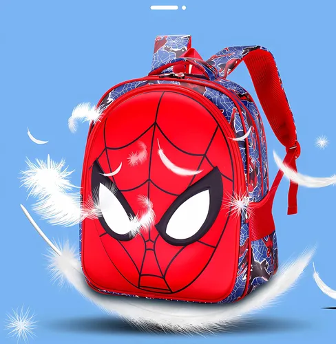 Vista 8 de SUFRAH Mochila de dibujos animados de 13 pulgadas Rojo y Azul Comic Impermeable Durable Ligero Bookbag Moda Causal Bolsa de Viaje, estilo 2, dibujos