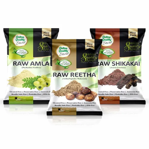 Vista 10 de Online Quality Store Reetha Amla Shikakai (forma cruda) Combo Pack, 10.58 oz (Paquete de 3)