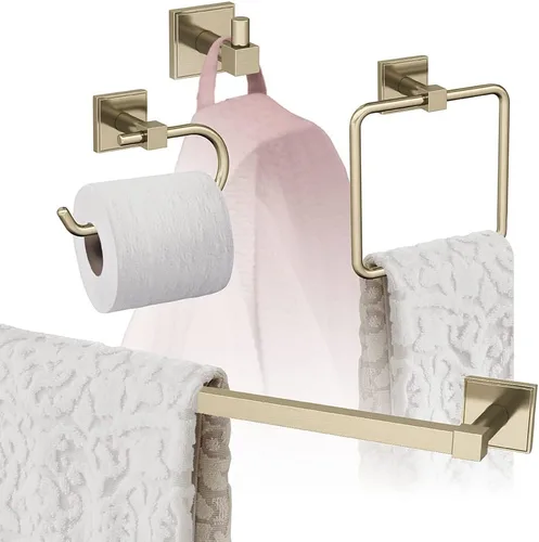 Vista 24 de Amerock Níquel cepillado Appoint 5 piezas Juego de accesorios de baño