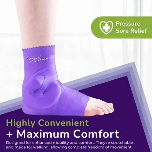 Vista 5 de Ulcer Solutions Tobillera – Protector de tobillo diseñado por un médico para úlceras por presión, cojín de descarga para úlceras por presión