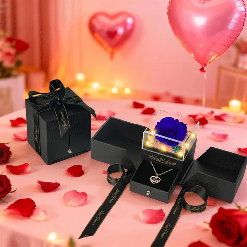 Vista 2 de Regalos de rosas para el día de la madre para mamá de hija e hijo, flores frescas para entrega, regalos de cumpleaños para mujeres, regalos de rosa