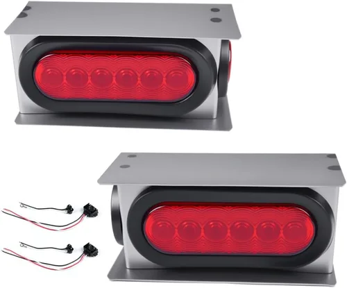 Vista 11 de G-PLUS Kit de caja de acero para remolque LED, compatible con remolque/camión con luz trasera ovalada de 6 pulgadas y lámpara de marcador de 2