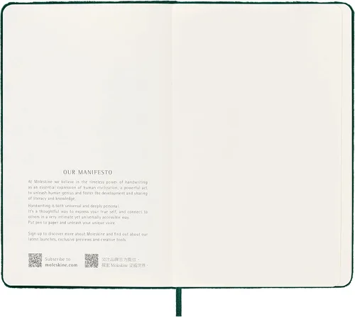 Vista 7 de Moleskine Cuaderno de terciopelo de edición limitada, grande, a rayas, caja verde (5 x 8.25)