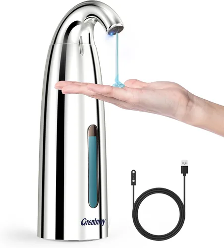 Vista 9 de Dispensador Automático Ajustable de Jabón Sin Contacto, Dispensador de Bomba de Jabón Líquido Sensor Sin Contacto con 4 Niveles Ajustables