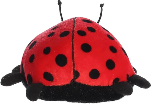 Vista 4 de Aurora® Adorable Mini Flopsie™ Ladybug-Ladybird™ Animal de Peluche - Mini Compañeros Listos para Aventuras Juguetonas - para Niños de Todas