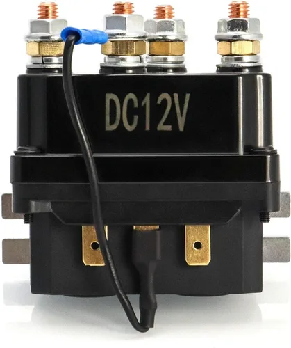 Vista 2 de QWORK Relé solenoide, Contactor de relé solenoide de 12V 250A para reemplazo de relé de cabrestante para control de ATV UT de 3000-5000LB