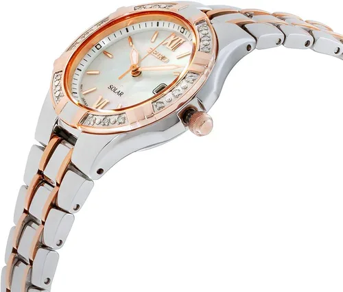 Vista 2 de Reloj de señoras de acero inoxidable con esfera de perlas Seiko SUT146