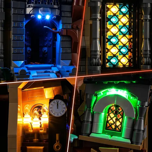 Vista 7 de Kyglaring Kit de luces para LEGO 11383 Mayor Manor Halloween Set, solo Multicolor