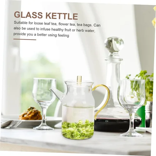 Vista 8 de Infuser Design Tea Pot Home Tetera de vidrio Tetera de mano para Drinkware