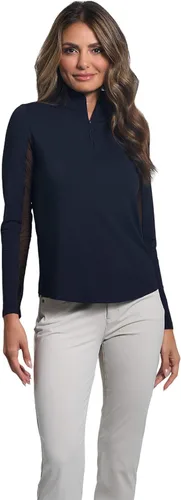 Vista 7 de IBKUL Camisa de manga larga con cremallera de 14 para mujer